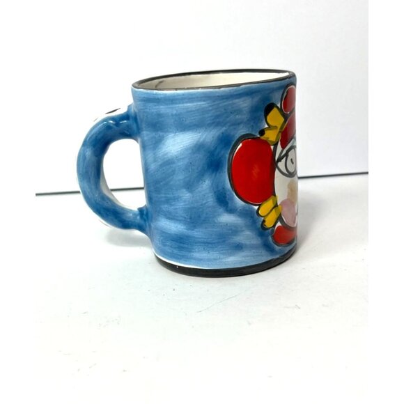 Vintage Picasso Desimone Style Cubist Art Mug Hand Painted Made in Italy 4.25" H - Picture 4 of 7